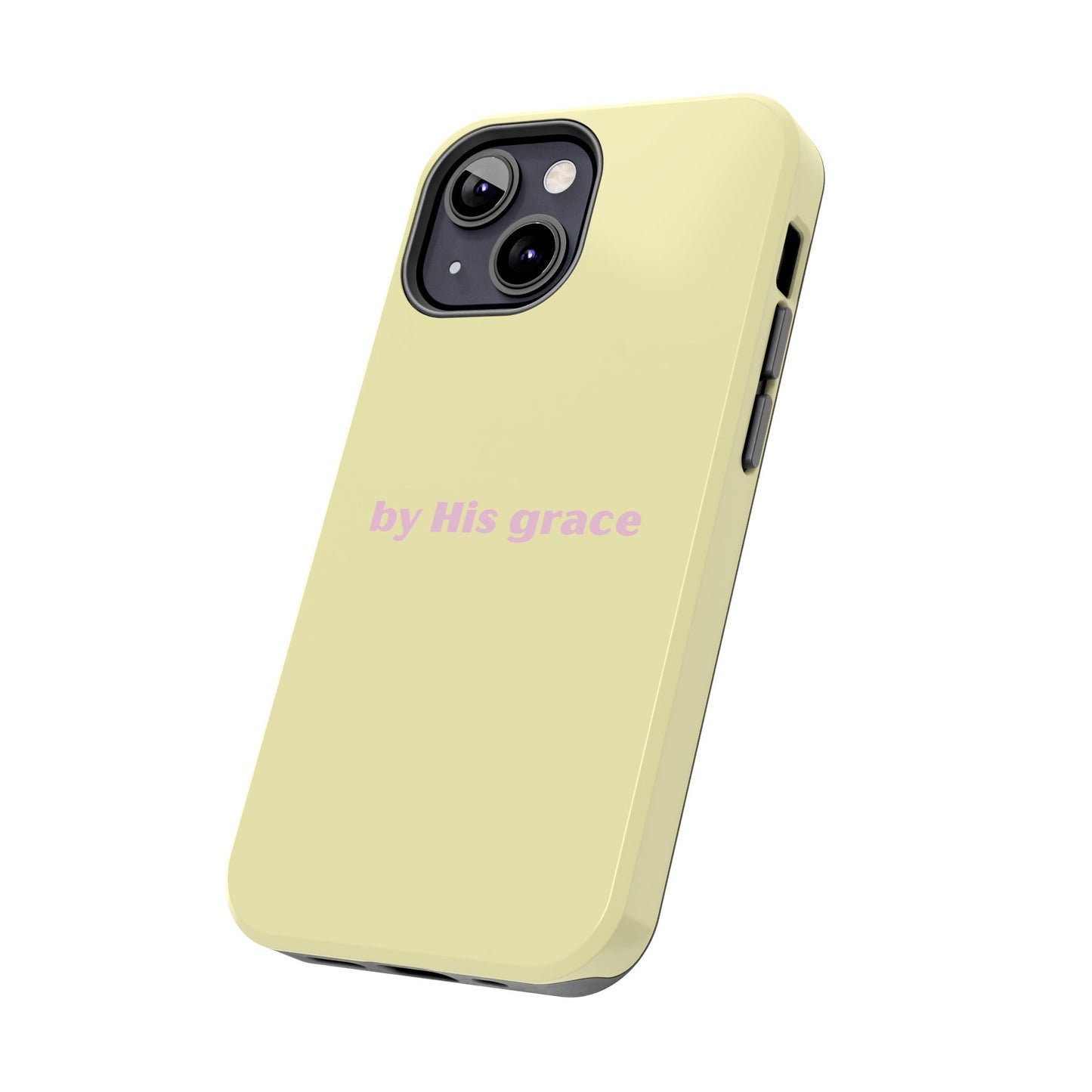 "by His grace" yellow