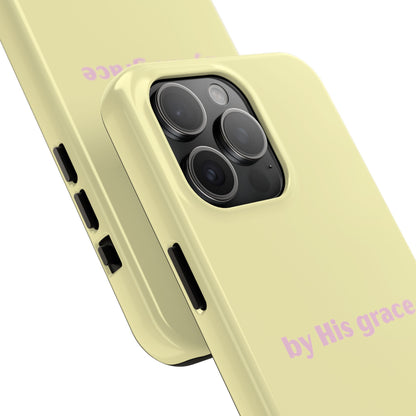 "by His grace" yellow