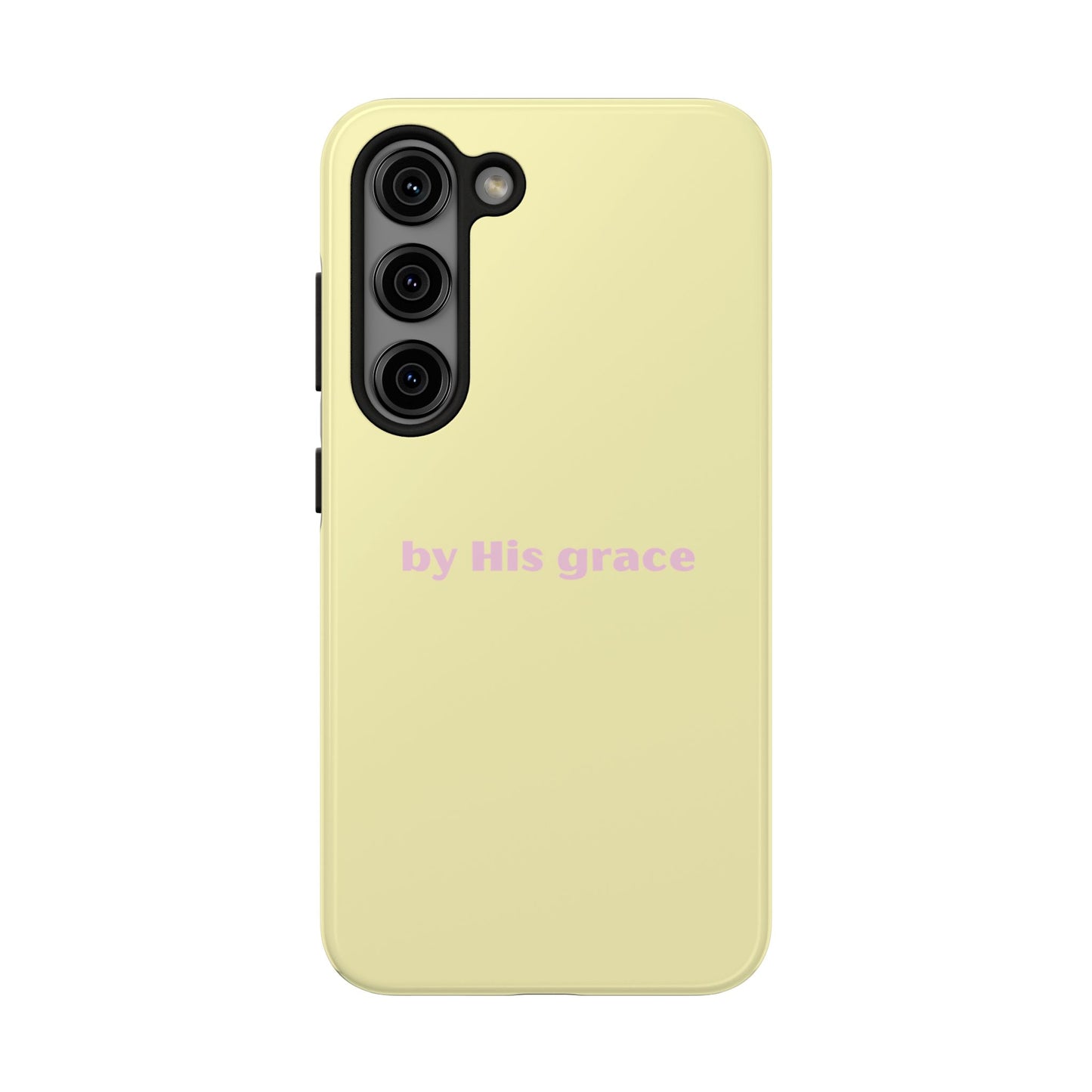 "by His grace" yellow