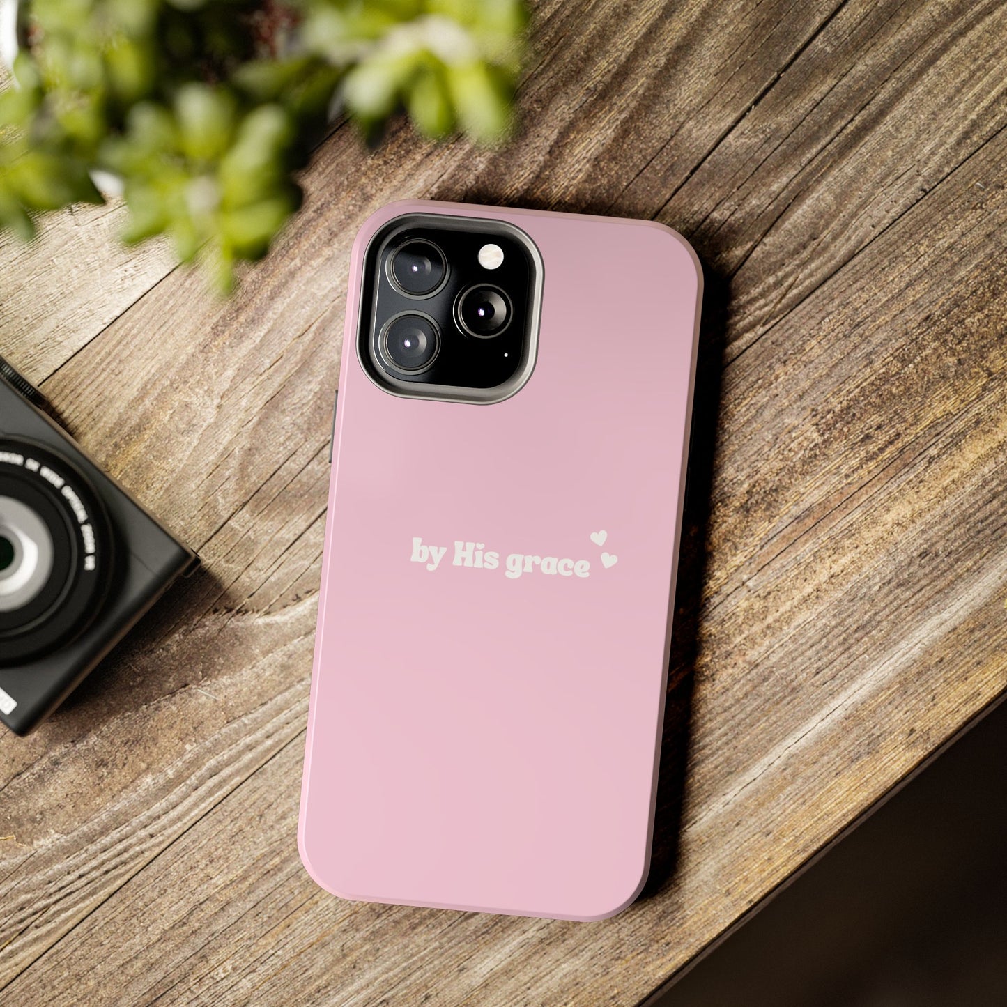 "by His grace" pink