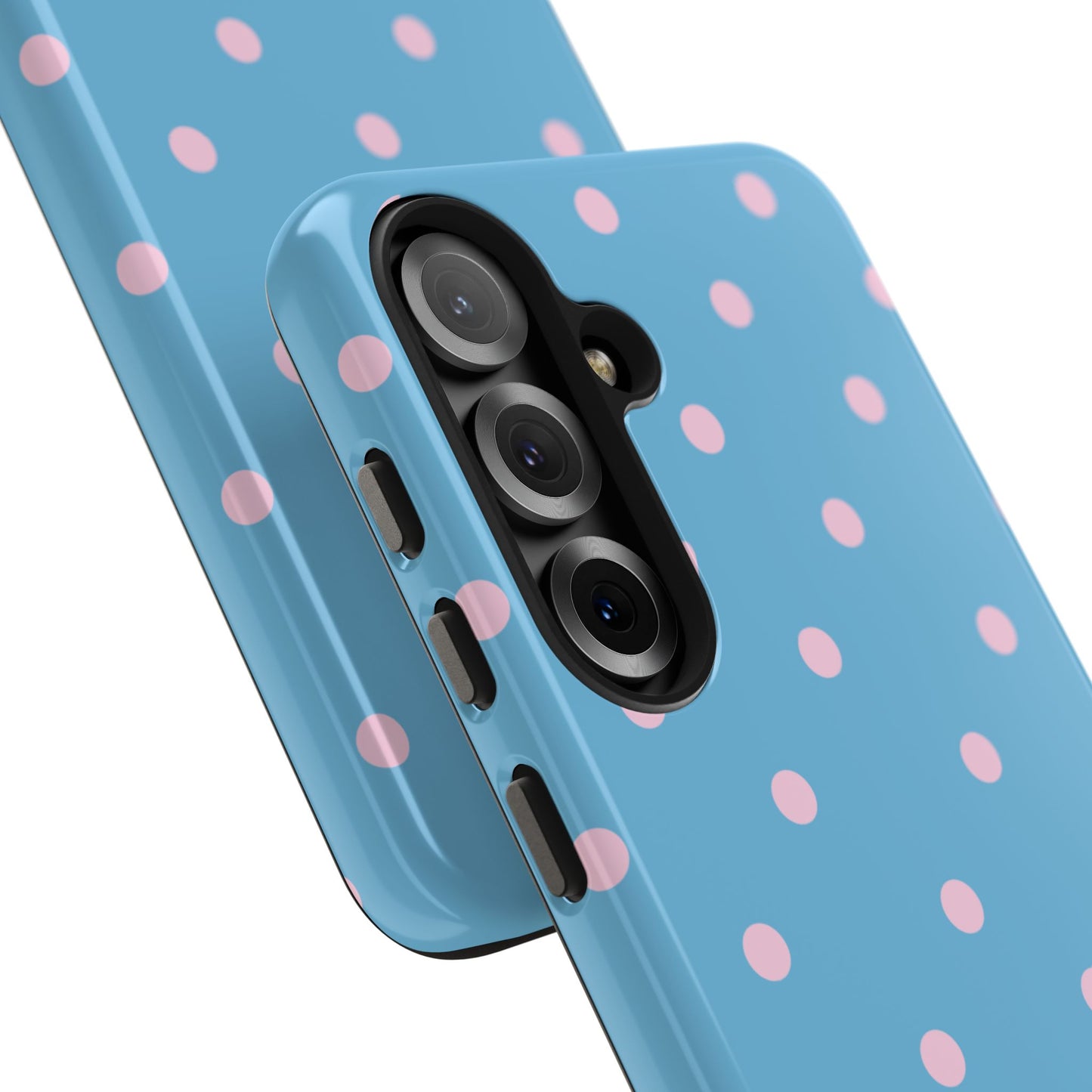 "Choose Joy" Blue & Pink Polka Dot