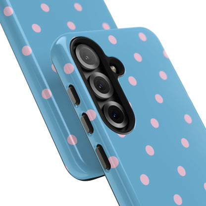 "Choose Joy" Blue & Pink Polka Dot