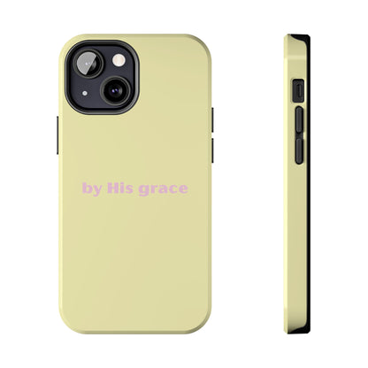 "by His grace" yellow