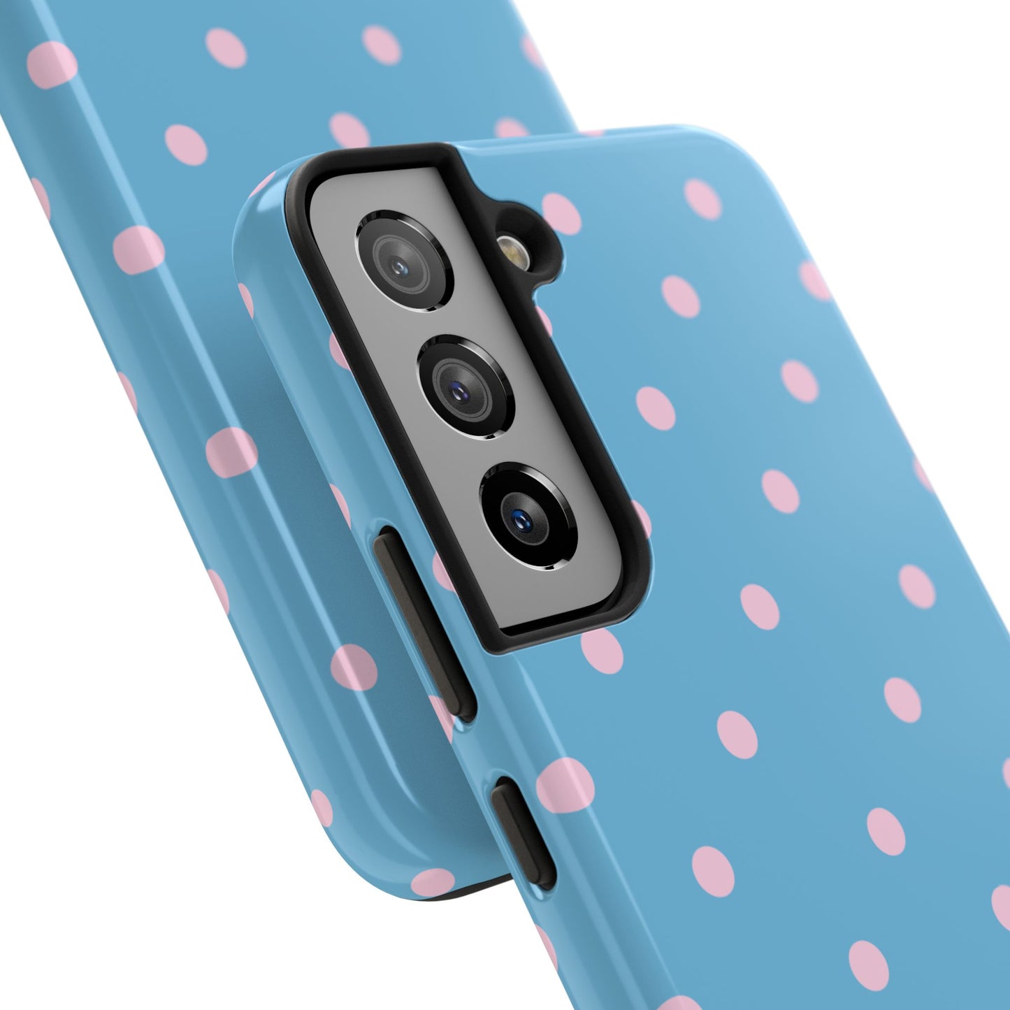 "Choose Joy" Blue & Pink Polka Dot