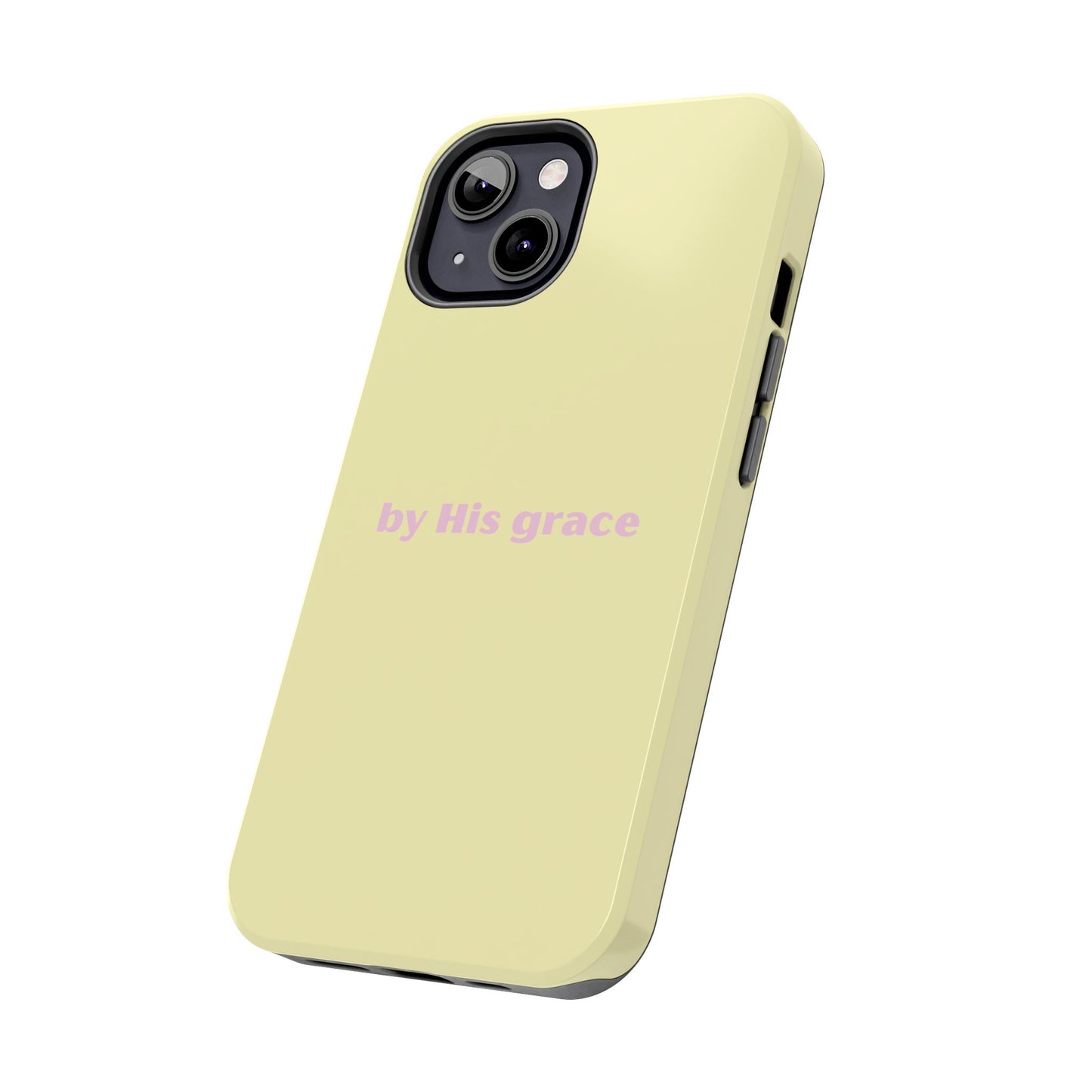 "by His grace" yellow