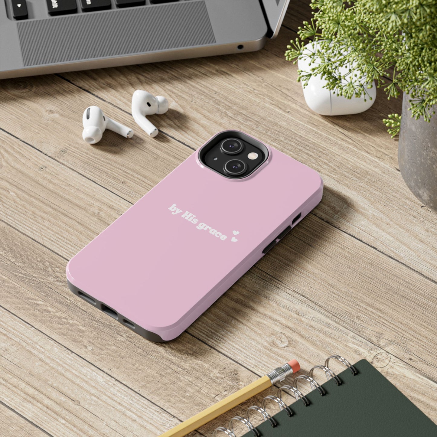 "by His grace" pink