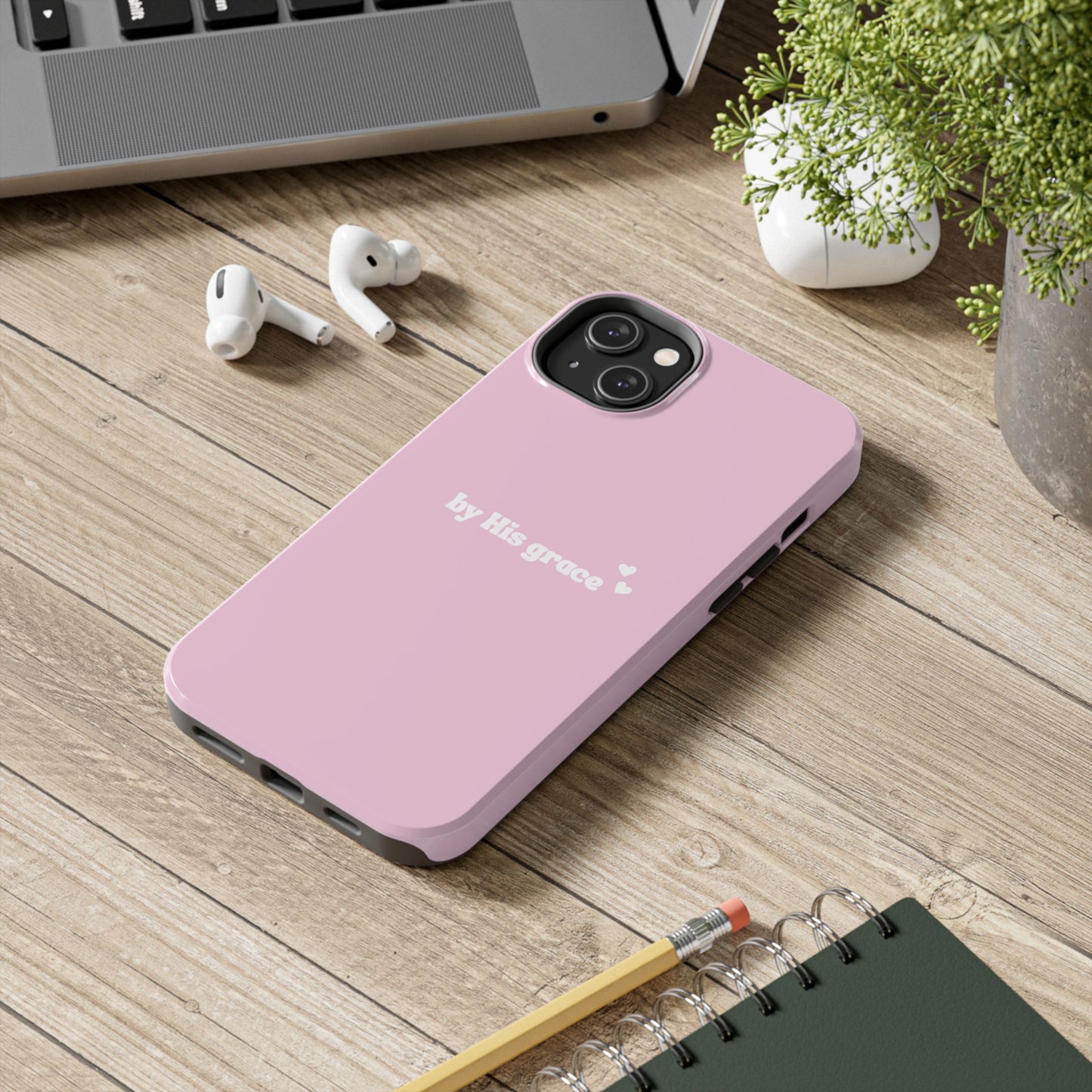 "by His grace" pink