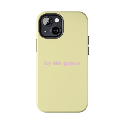 "by His grace" yellow