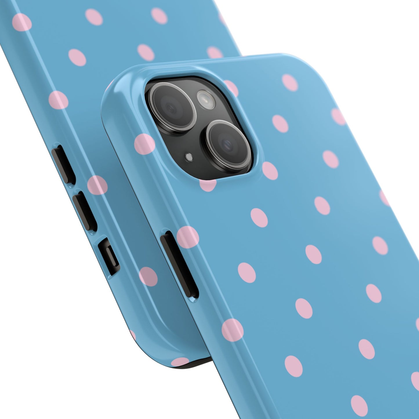 "Choose Joy" Blue & Pink Polka Dot