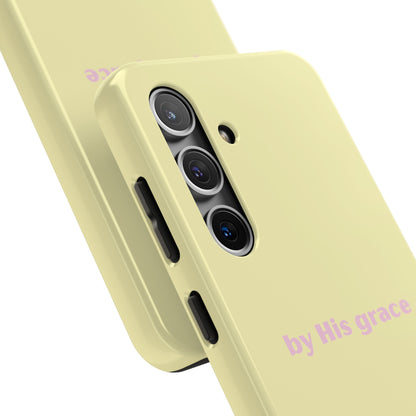 "by His grace" yellow