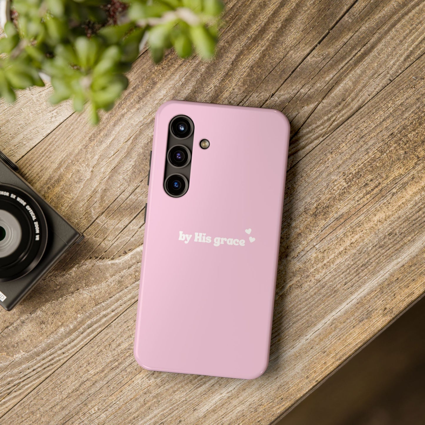 "by His grace" pink