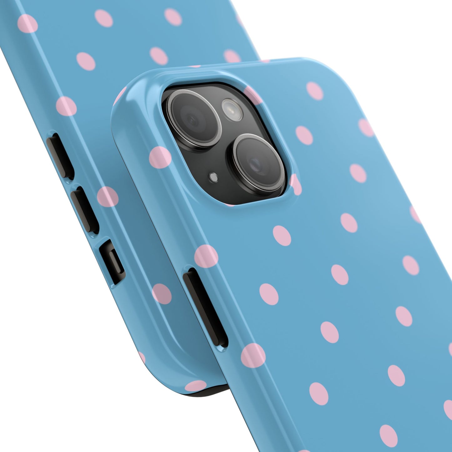 "Choose Joy" Blue & Pink Polka Dot