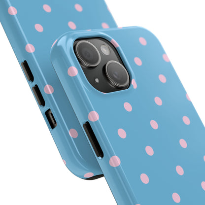 "Choose Joy" Blue & Pink Polka Dot