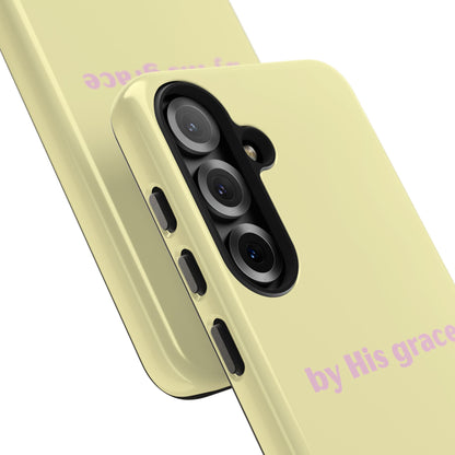 "by His grace" yellow