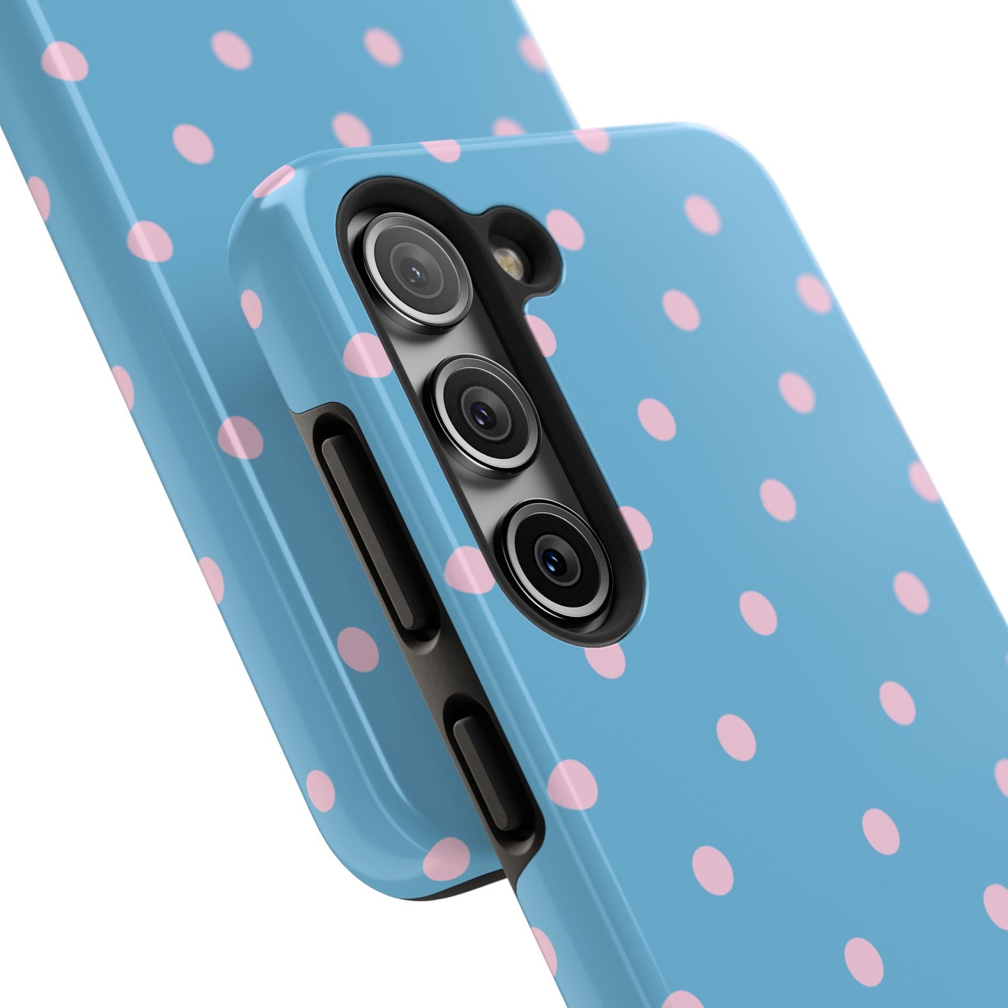 "Choose Joy" Blue & Pink Polka Dot