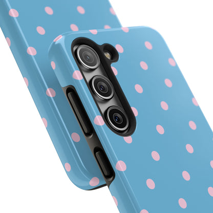 "Choose Joy" Blue & Pink Polka Dot