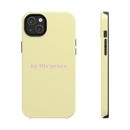 "by His grace" yellow