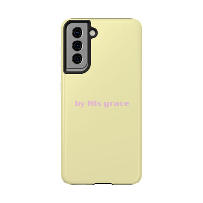 "by His grace" yellow