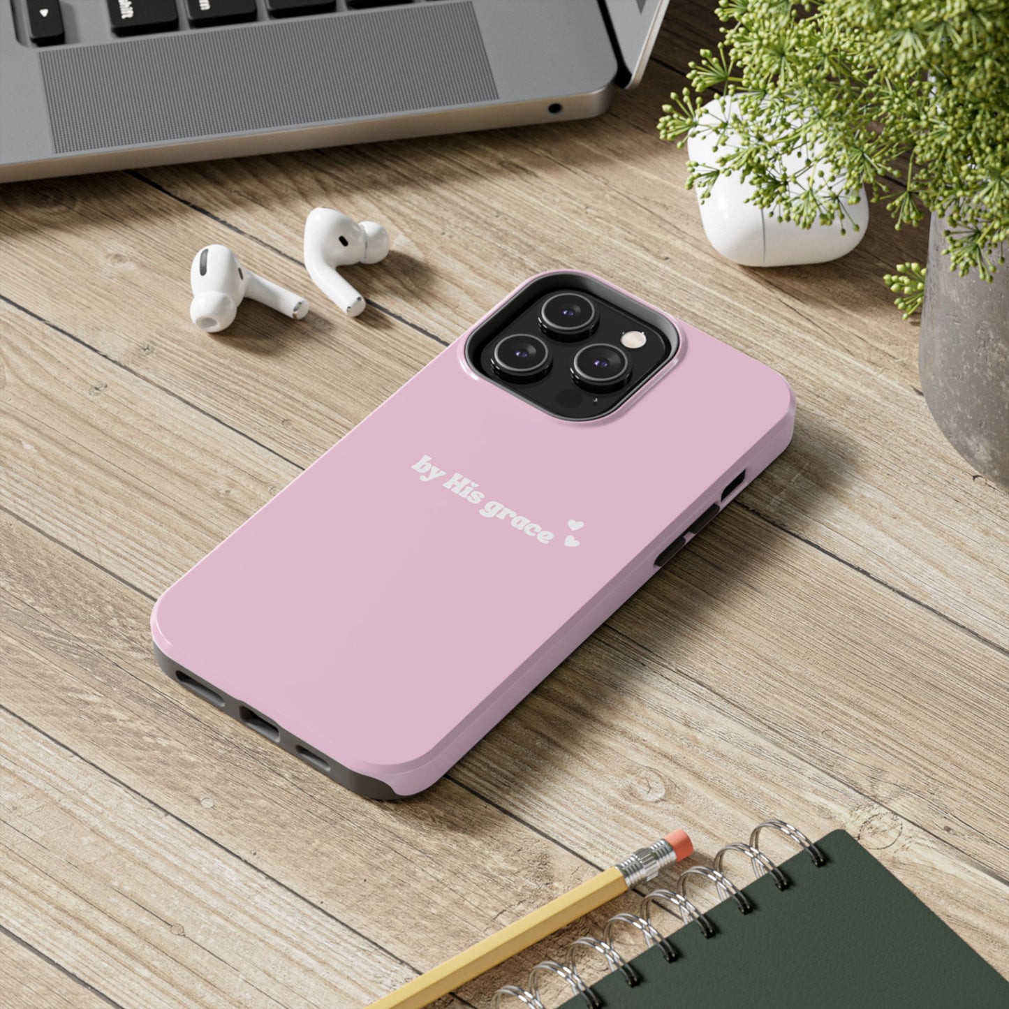 "by His grace" pink