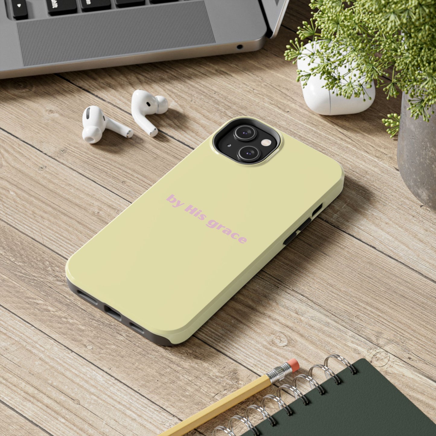 "by His grace" yellow